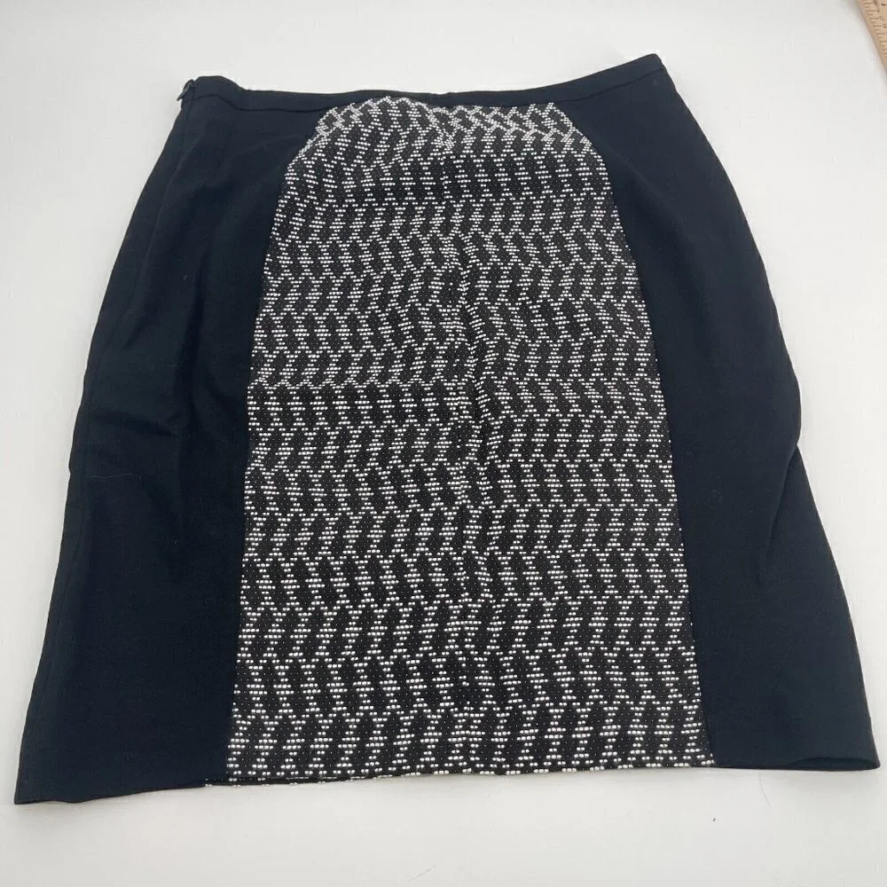Yoana Baraschi Skirt 6 Womens Business Casual Classic Black Short Zipper Texture